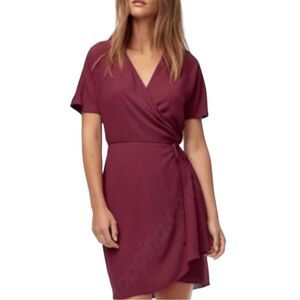Babaton Wallace Dress Wrap burgundy Size S